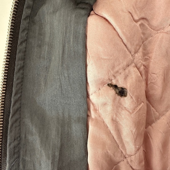 Vintage Esprit 1986 Gray Pink Lined Silky Nylon Bomber Jacket Size M Hong Kong - Picture 16 of 16